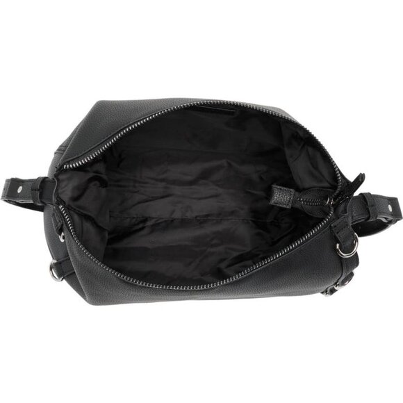 NEW $119 Tahari 13.5” large hobo crossbody bag purse black faux leather NWT - Picture 7 of 13